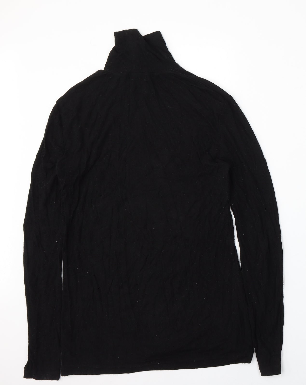 Matalan Womens Black Mock Neck  Viscose Pullover Jumper Size 14