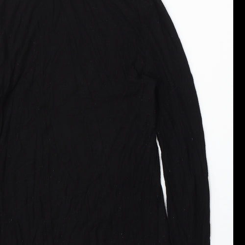Matalan Womens Black Mock Neck  Viscose Pullover Jumper Size 14