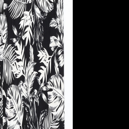 Peacocks Womens Black Floral Viscose Shift  Size 12  Round Neck