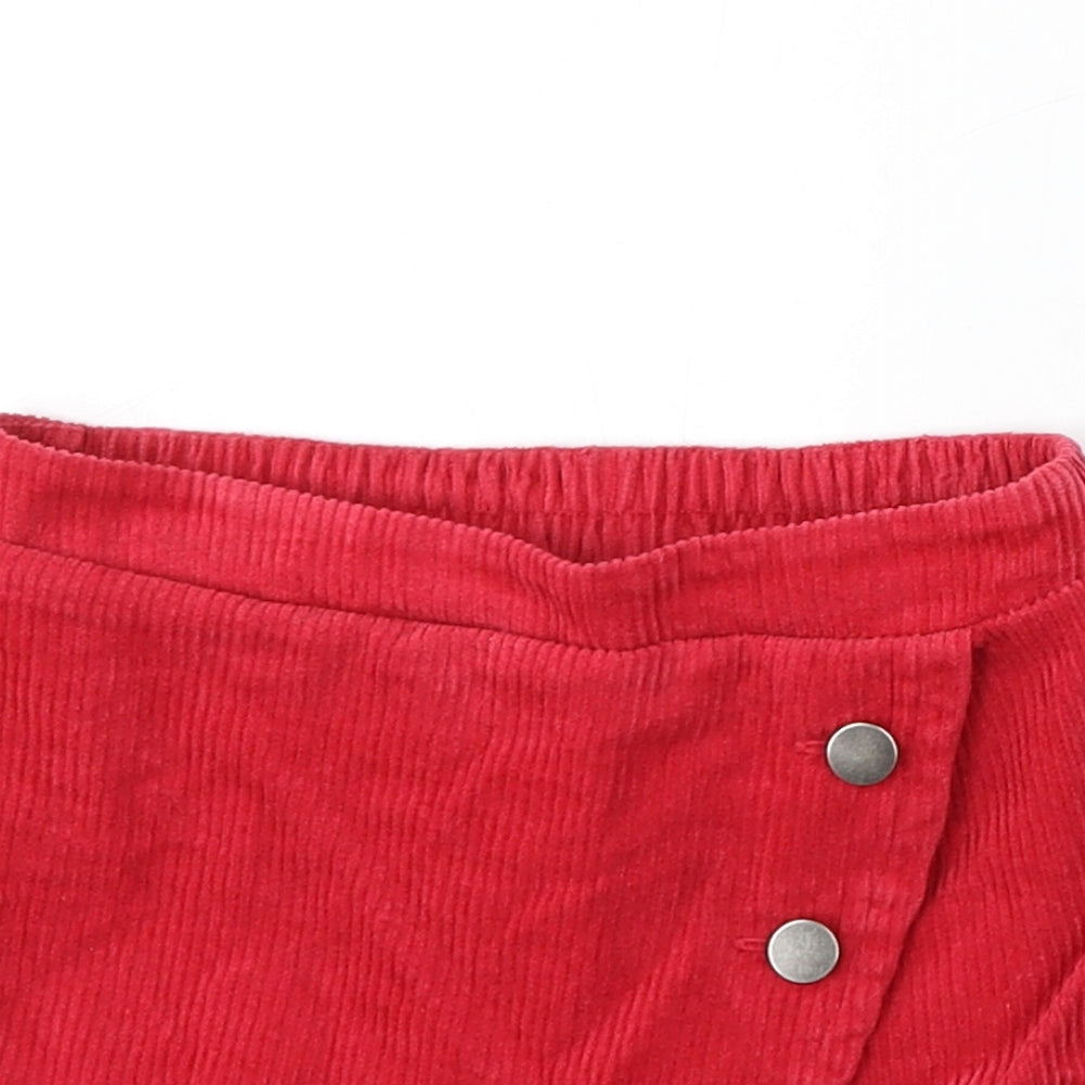 Nutmeg Girls Red  Cotton A-Line Skort Size 6-7 Years  Regular