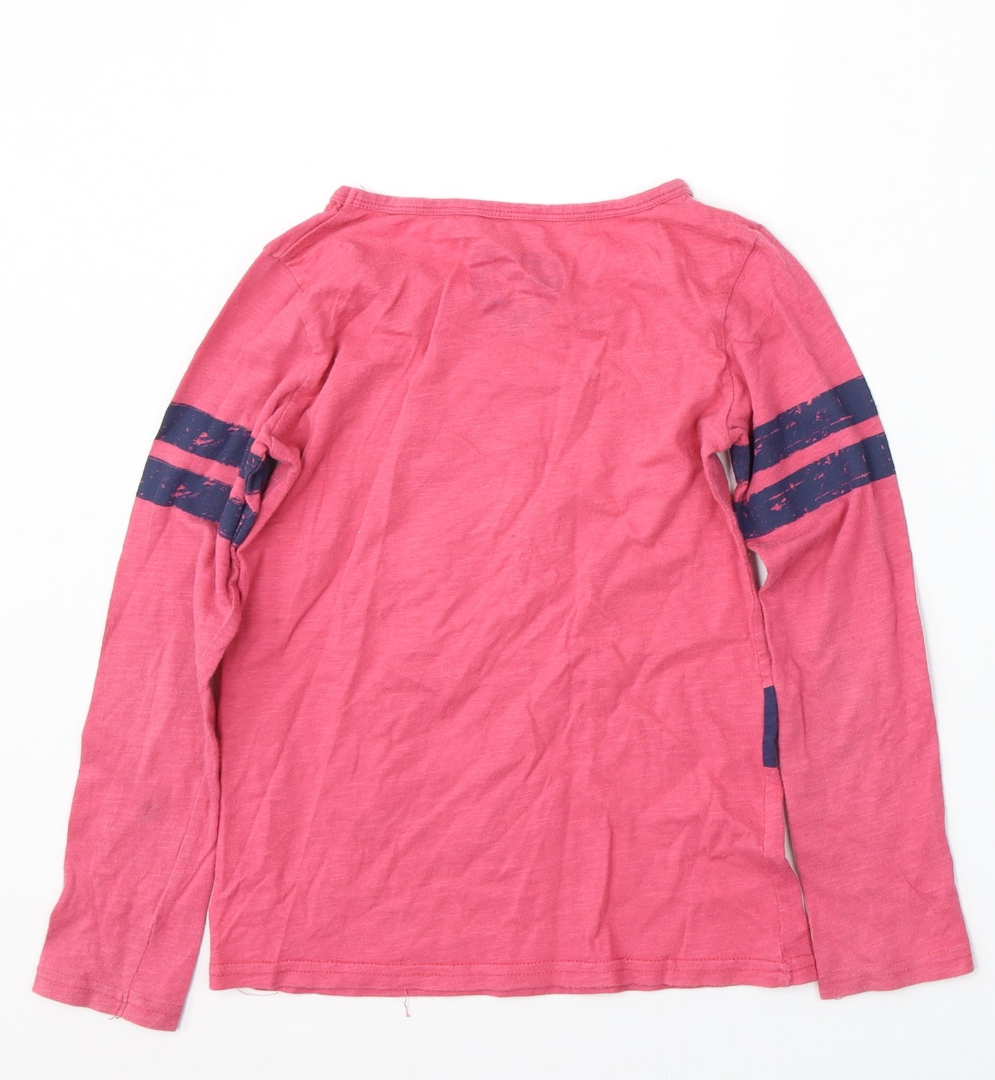NEXT Girls Pink  Cotton Basic T-Shirt Size 8 Years Round Neck  - Little Mix
