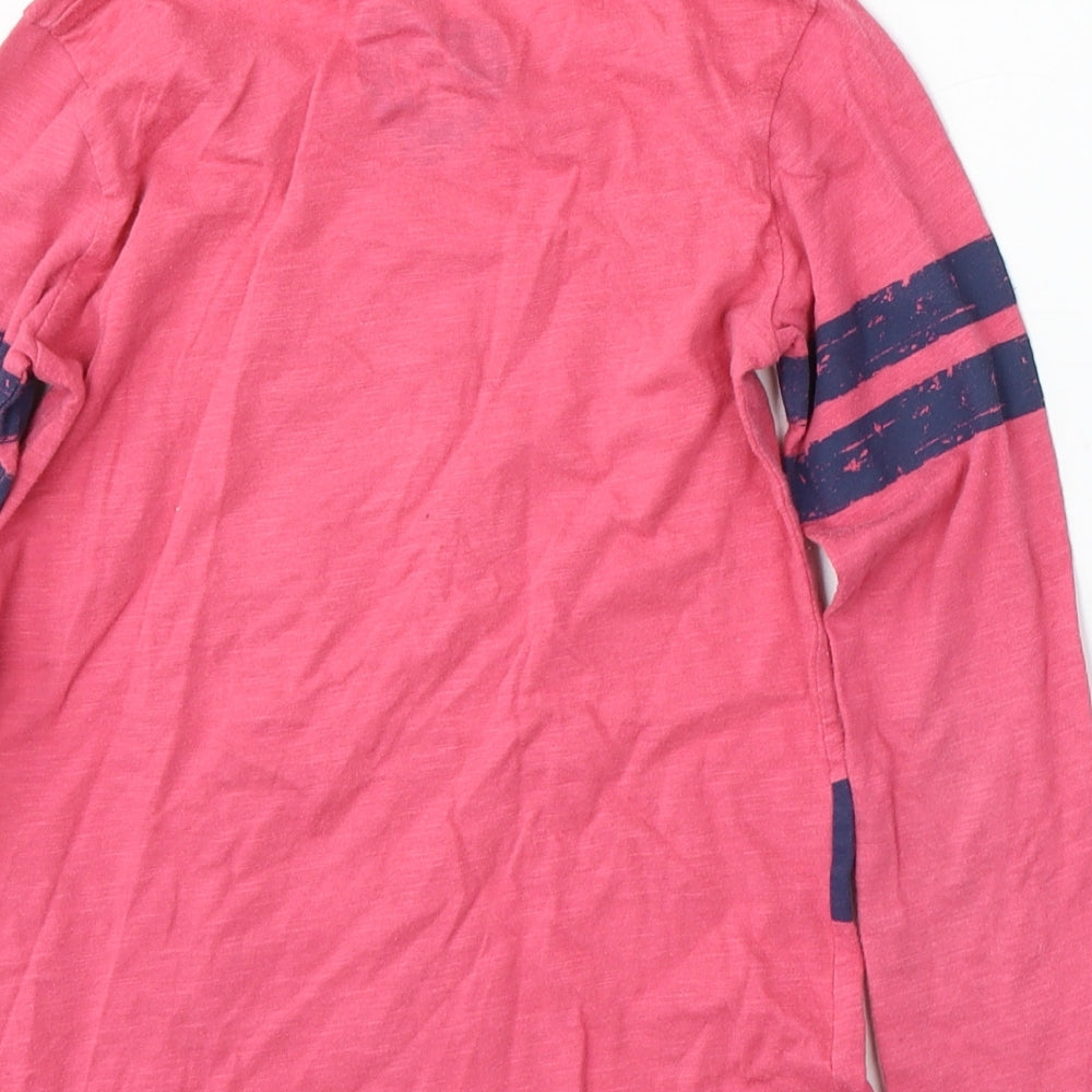 NEXT Girls Pink  Cotton Basic T-Shirt Size 8 Years Round Neck  - Little Mix