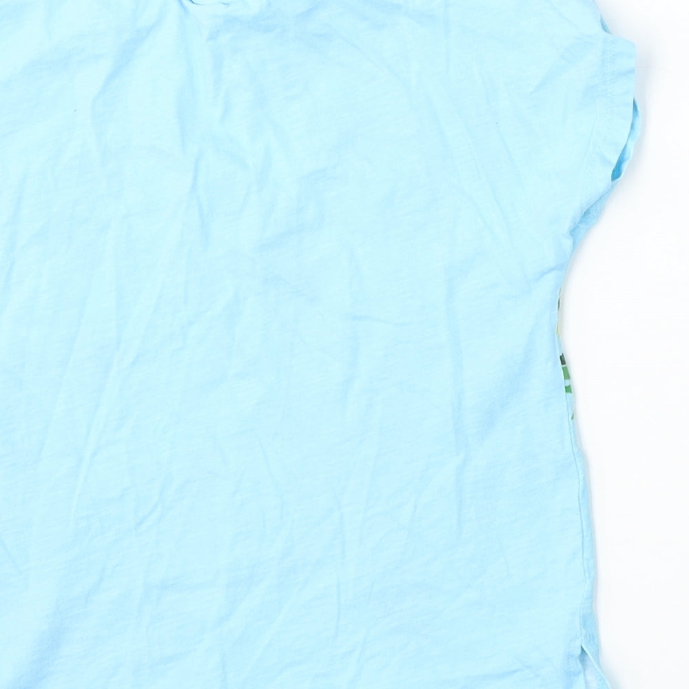 H&M Girls Blue  Cotton Basic T-Shirt Size 5-6 Years Round Neck