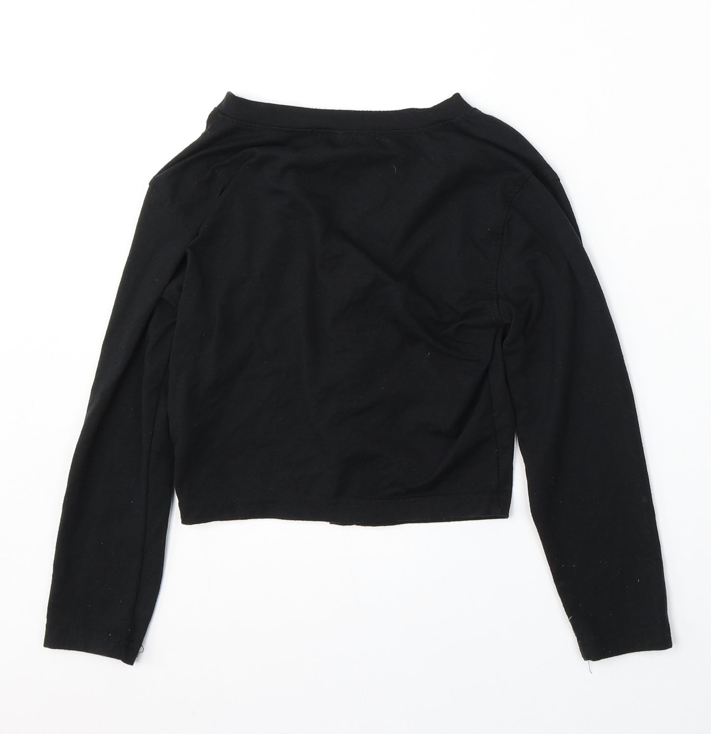Missguided Womens Black Round Neck  Polyester Cardigan Jumper Size 8