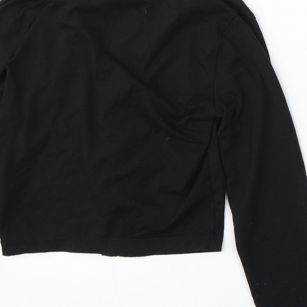 Missguided Womens Black Round Neck  Polyester Cardigan Jumper Size 8