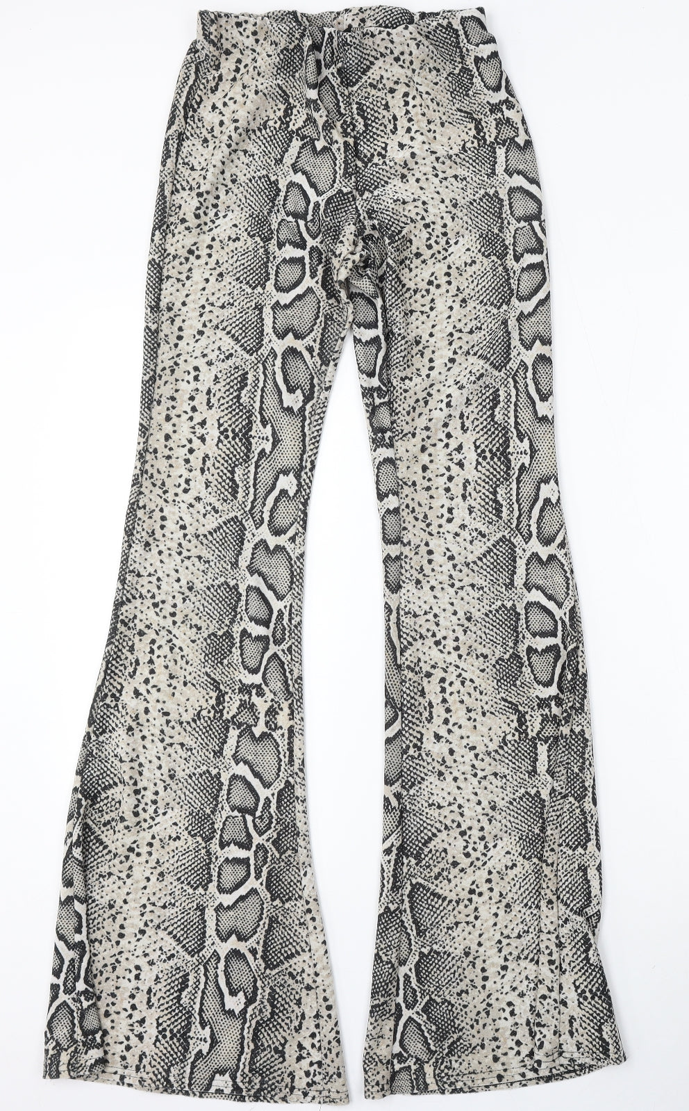 New Look Womens Multicoloured Animal Print Polyester Trousers  Size 10 L35 in Regular
