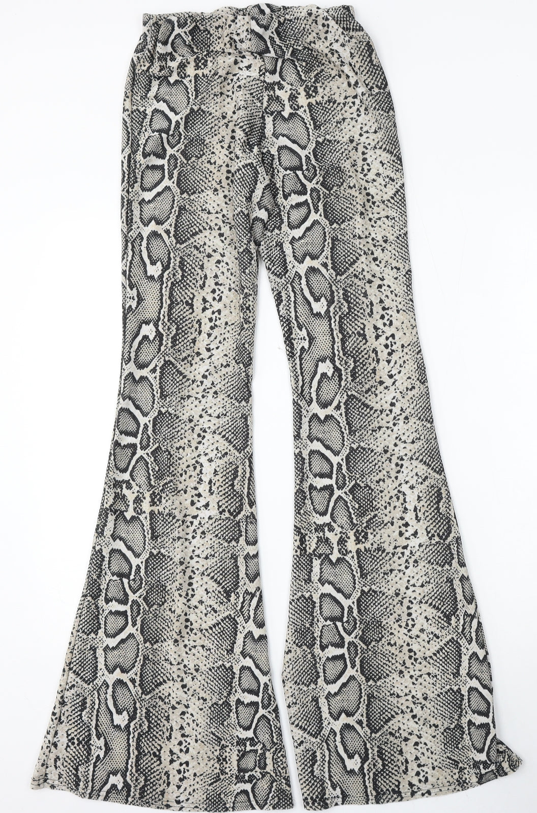 New Look Womens Multicoloured Animal Print Polyester Trousers  Size 10 L35 in Regular