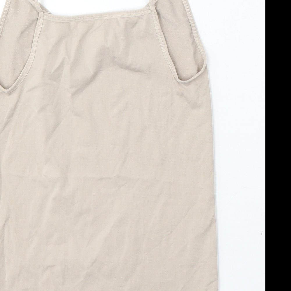 F&F Womens Beige  Polyester Camisole Tank Size M Round Neck