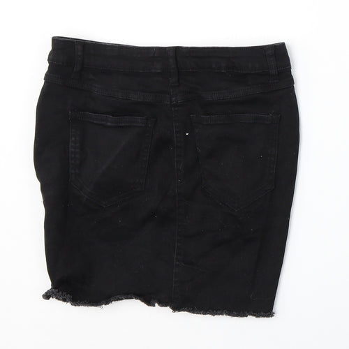 New Look Womens Black  Cotton Straight & Pencil Skirt Size 10