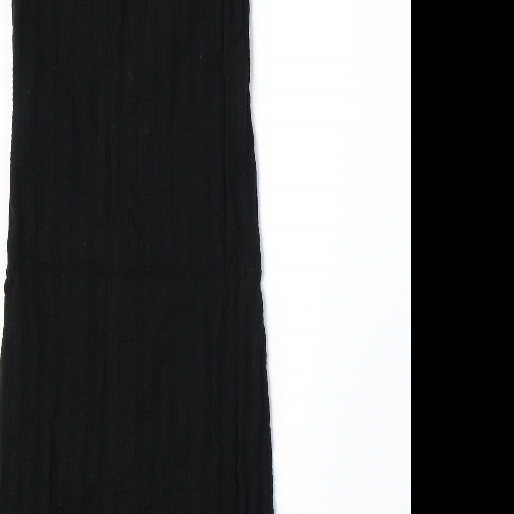 Miss Selfridge Womens Black  Polyester Jumper Dress  Size 10  Round Neck