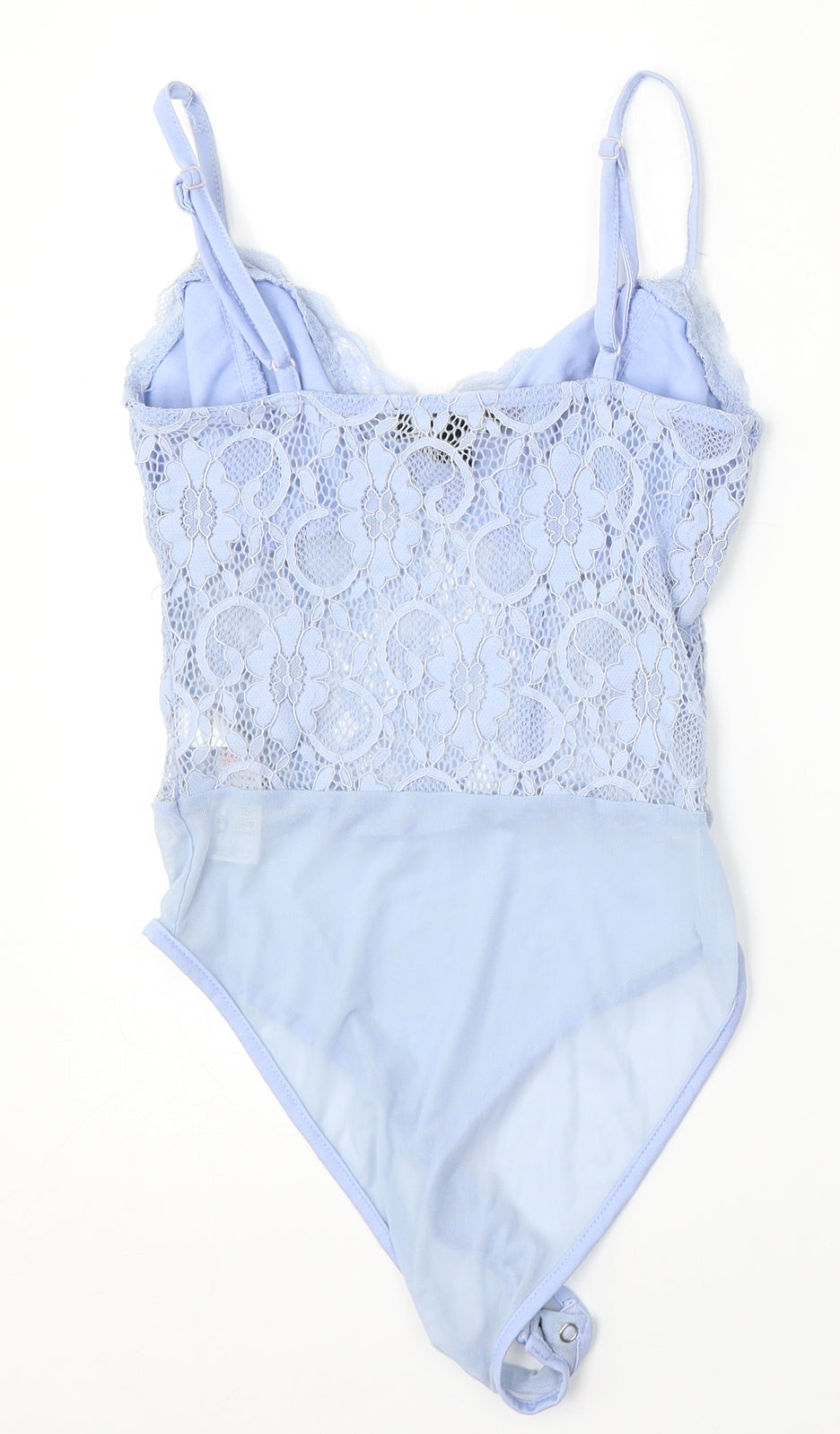 New Look Womens Blue  Polyester Bodysuit One-Piece Size 8  Snap