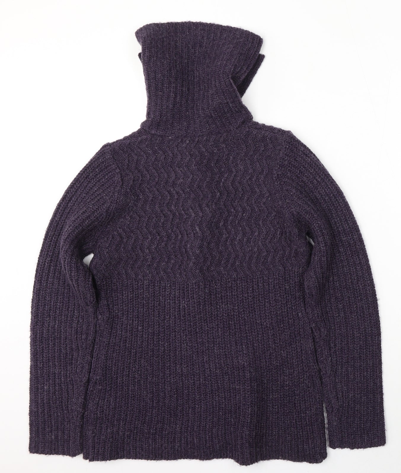 Debenhams Womens Purple Round Neck  Acrylic Cardigan Jumper Size 10