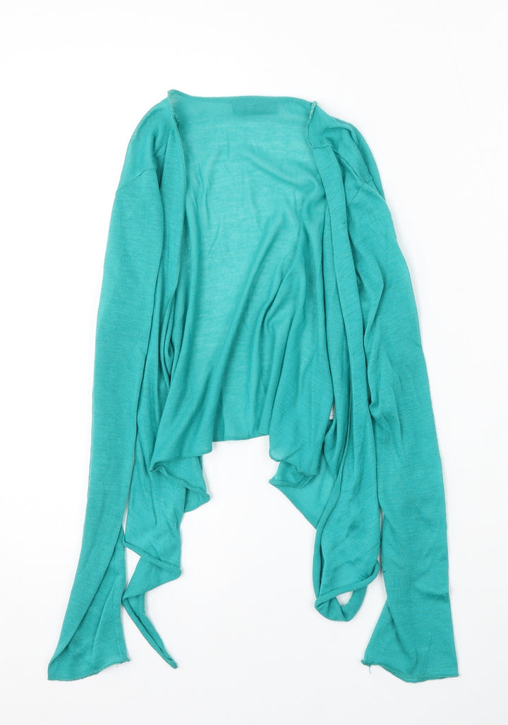 Per Una Womens Green V-Neck  Polyester Cardigan Jumper Size 10