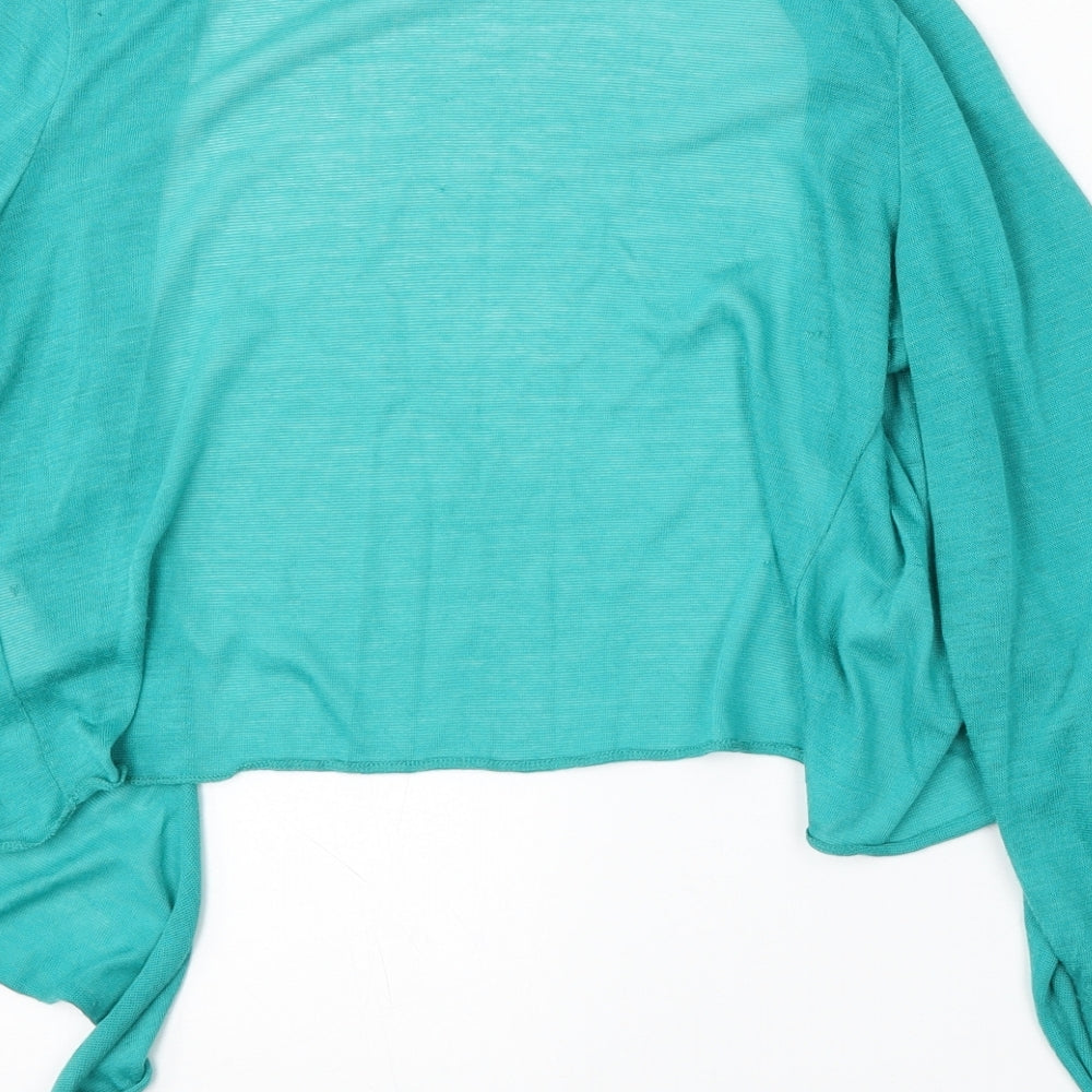 Per Una Womens Green V-Neck  Polyester Cardigan Jumper Size 10