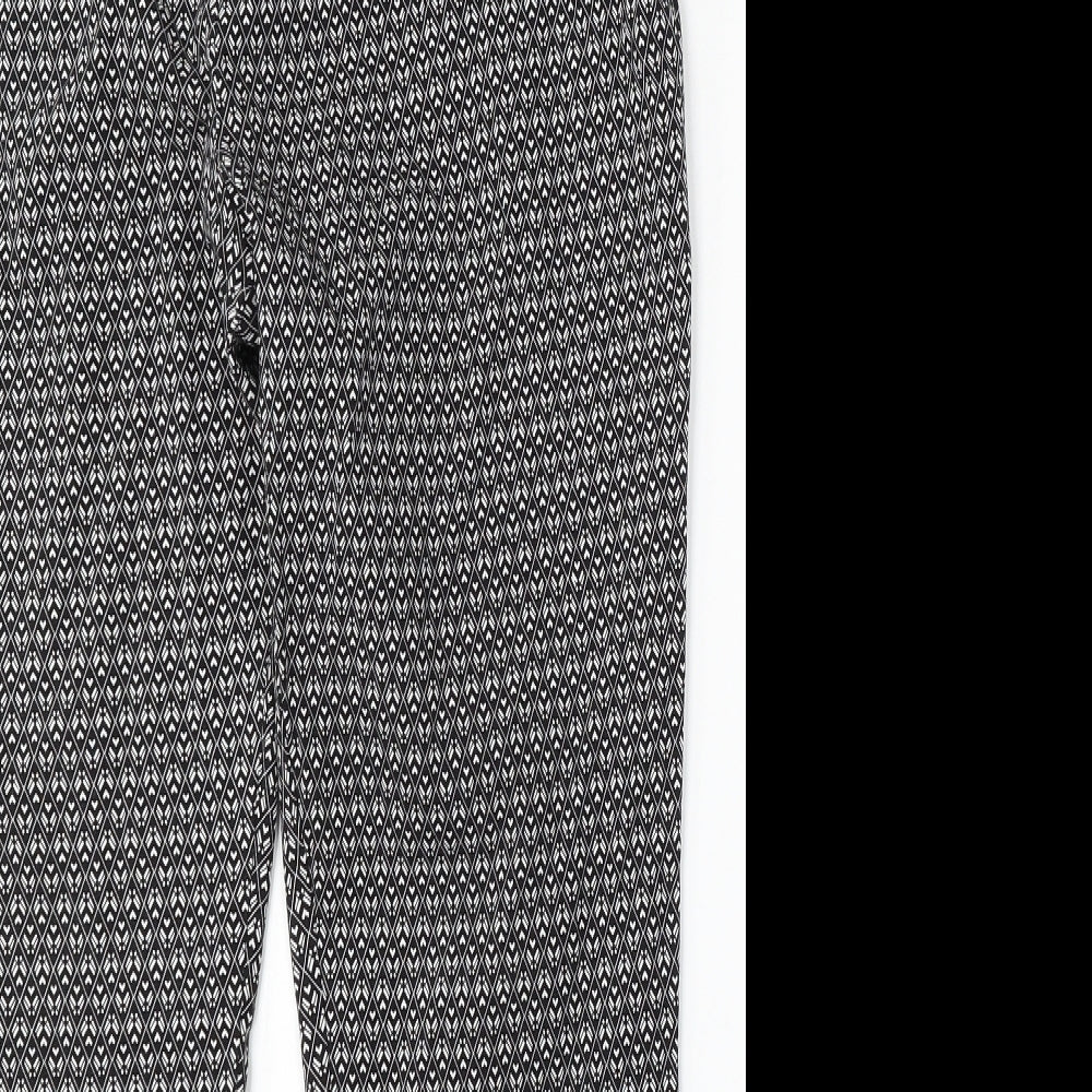 Atmosphere Womens Black Geometric Viscose Trousers  Size 20 L29 in Regular