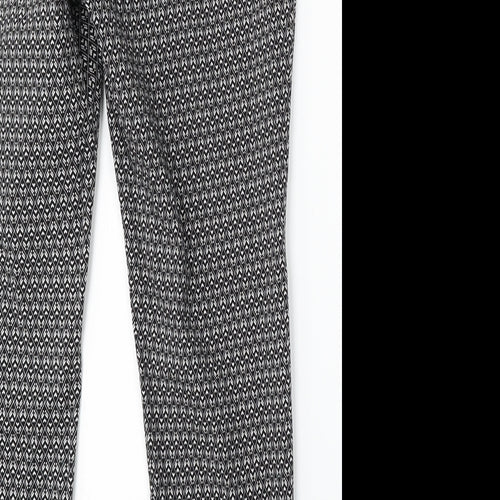 Atmosphere Womens Black Geometric Viscose Trousers  Size 20 L29 in Regular