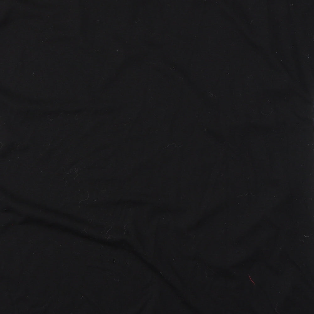 George Womens Black Geometric Polyester Basic T-Shirt Size 20 Round Neck