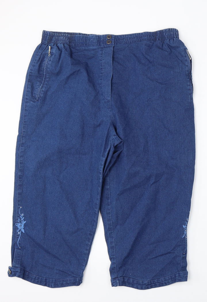T Mode Womens Blue  Polyester Straight Jeans Size 50  Regular