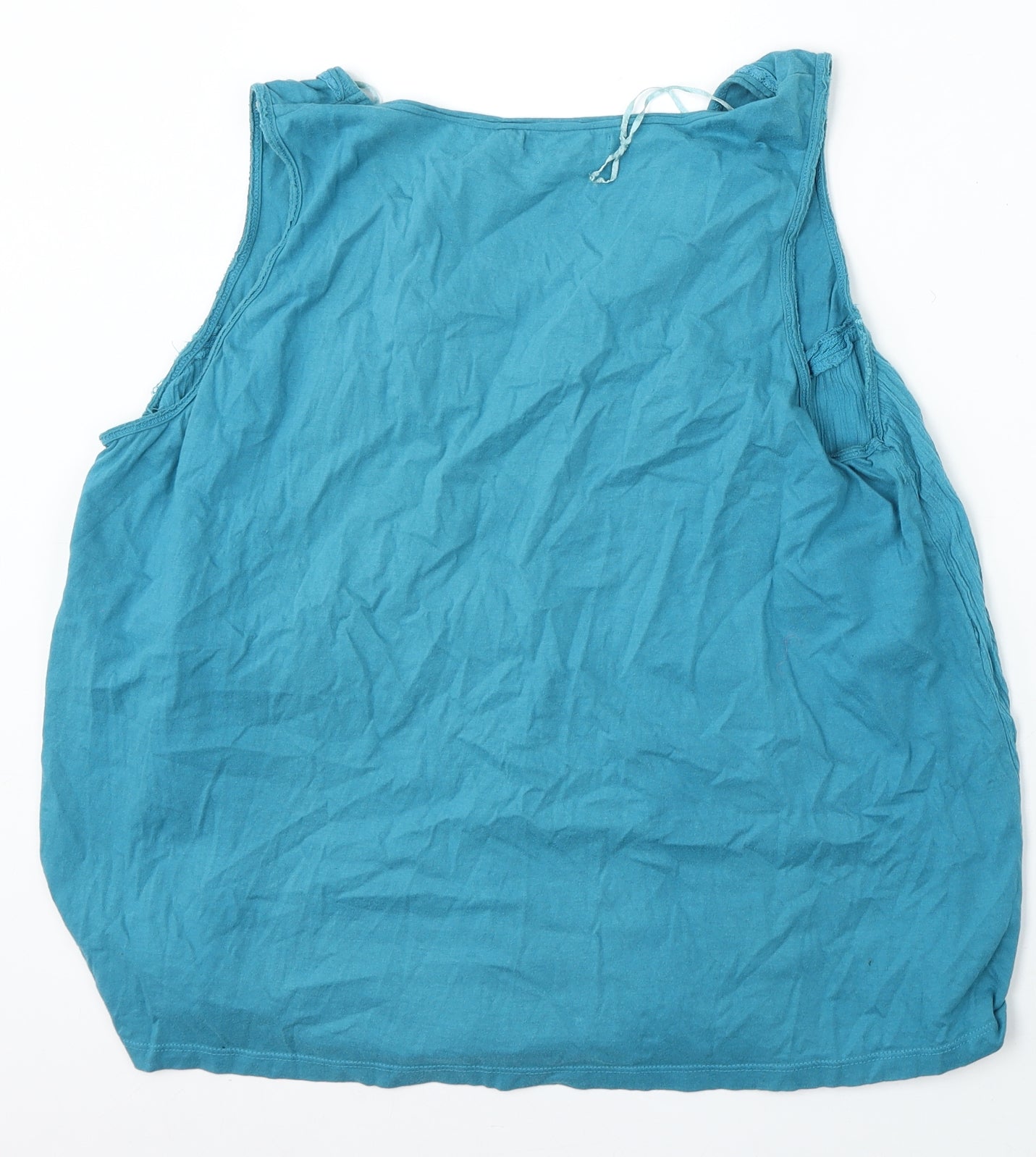 George Womens Blue  Cotton Basic Blouse Size 22 Round Neck