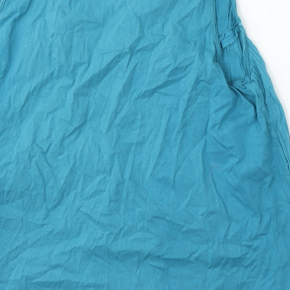 George Womens Blue  Cotton Basic Blouse Size 22 Round Neck