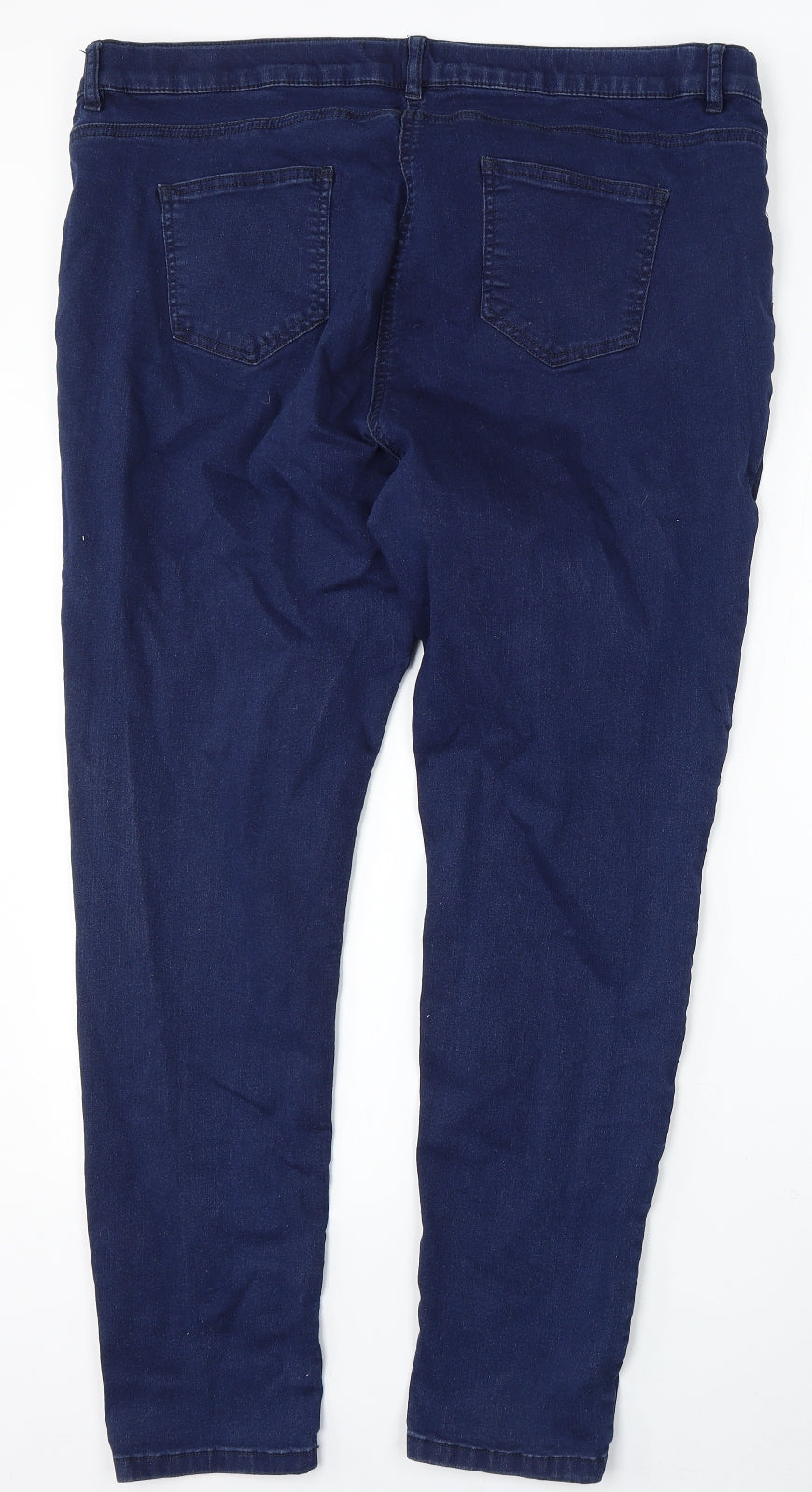 George Womens Blue  Cotton Straight Jeans Size 22 L29 in Regular