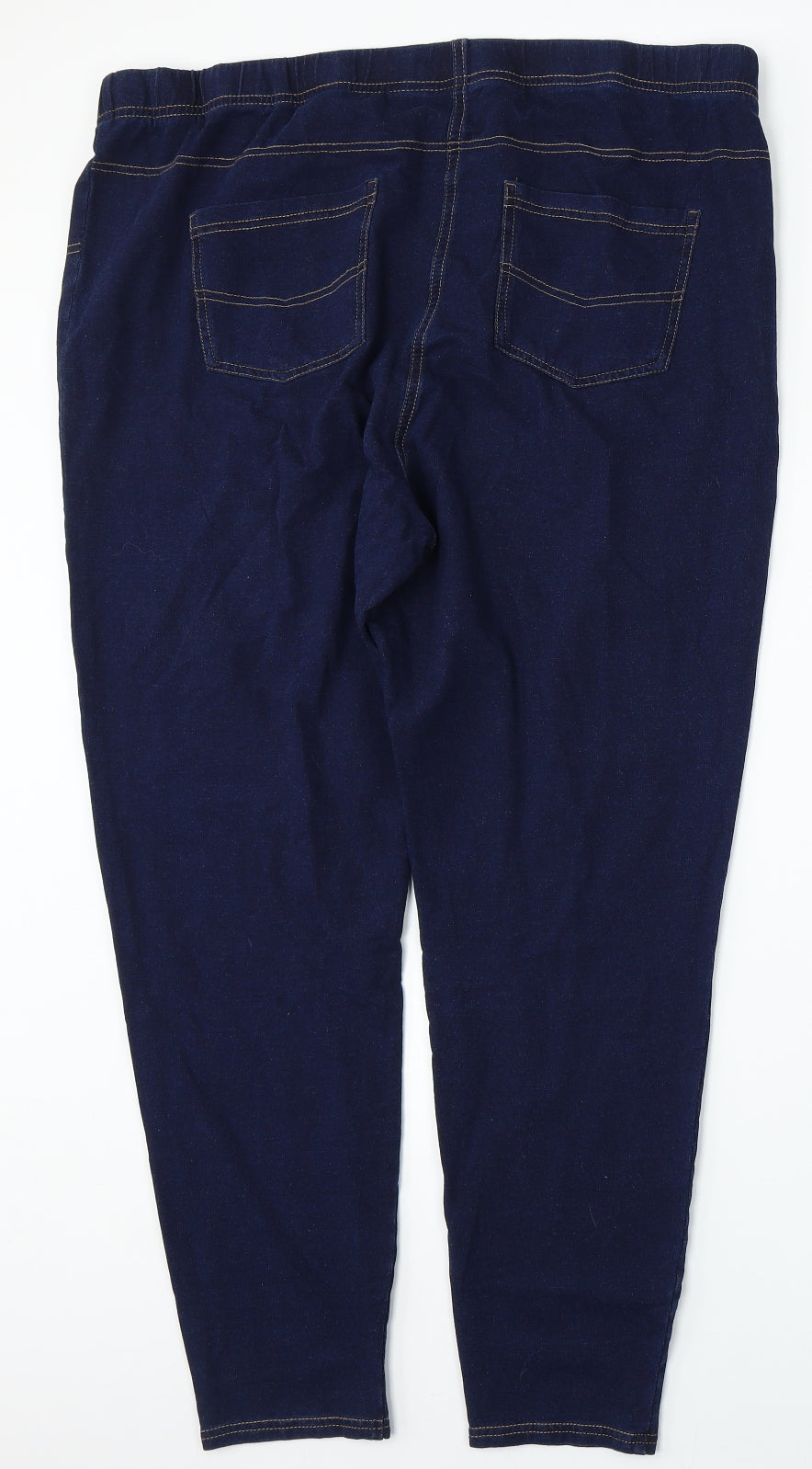 George Womens Blue  Cotton Straight Jeans Size 20 L29 in Regular