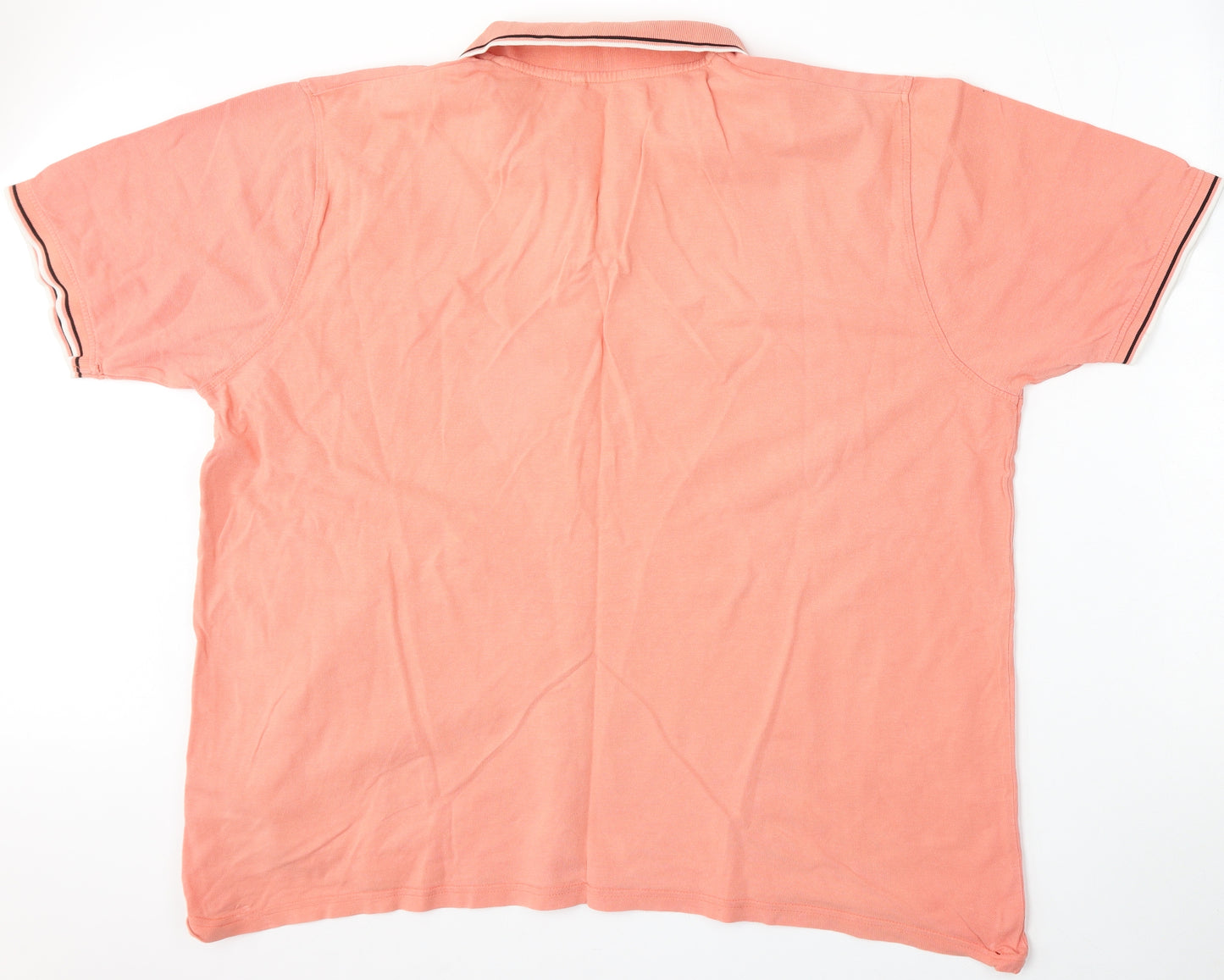 George Mens Pink  Cotton  Polo Size 2XL Collared