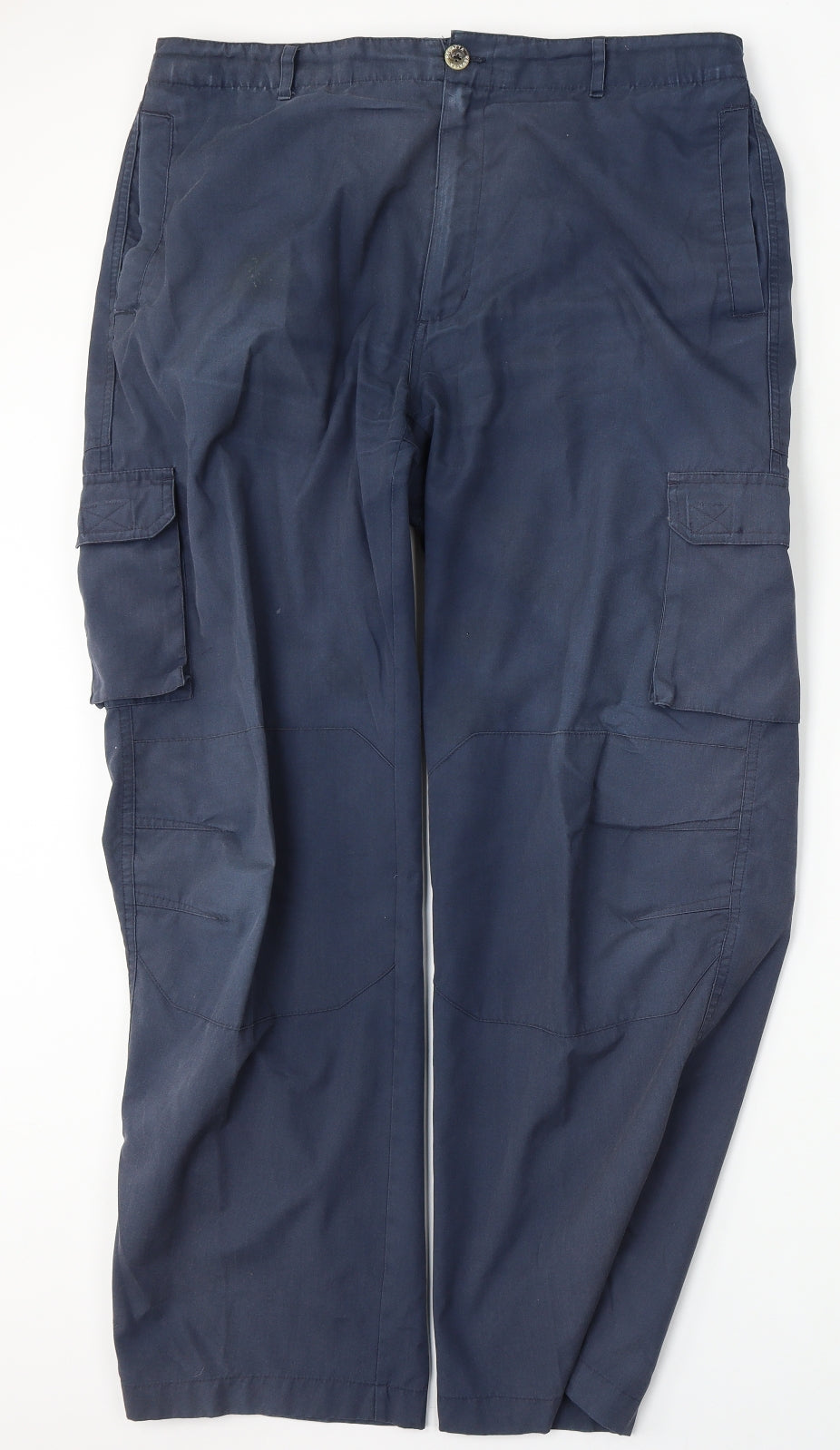 Regatta Mens Blue  Polyester Cargo Trousers Size 36 L31 in Regular