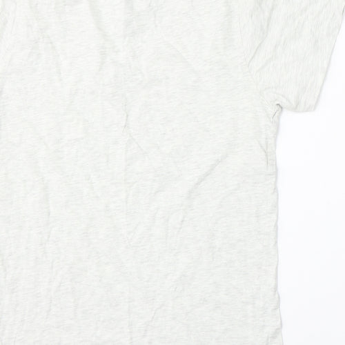 AW85 Mens Grey  Cotton  T-Shirt Size S V-Neck
