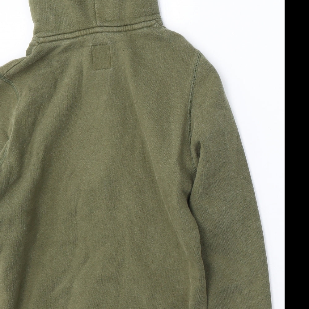 Jack Wills Womens Green  Cotton Pullover Hoodie Size 10
