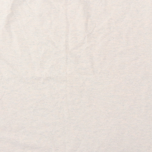 River Island Womens Beige  Cotton Basic T-Shirt Size S Round Neck