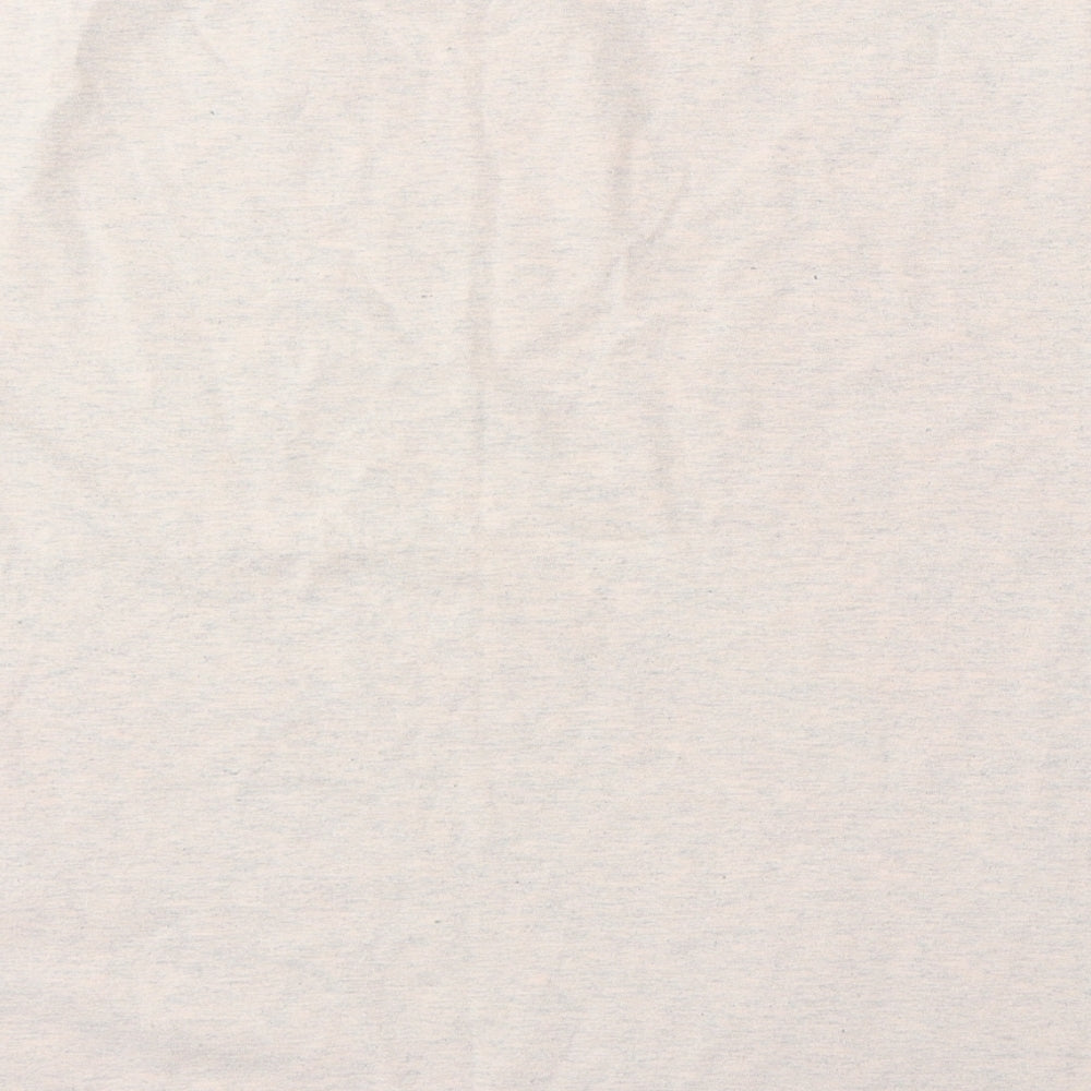River Island Womens Beige  Cotton Basic T-Shirt Size S Round Neck