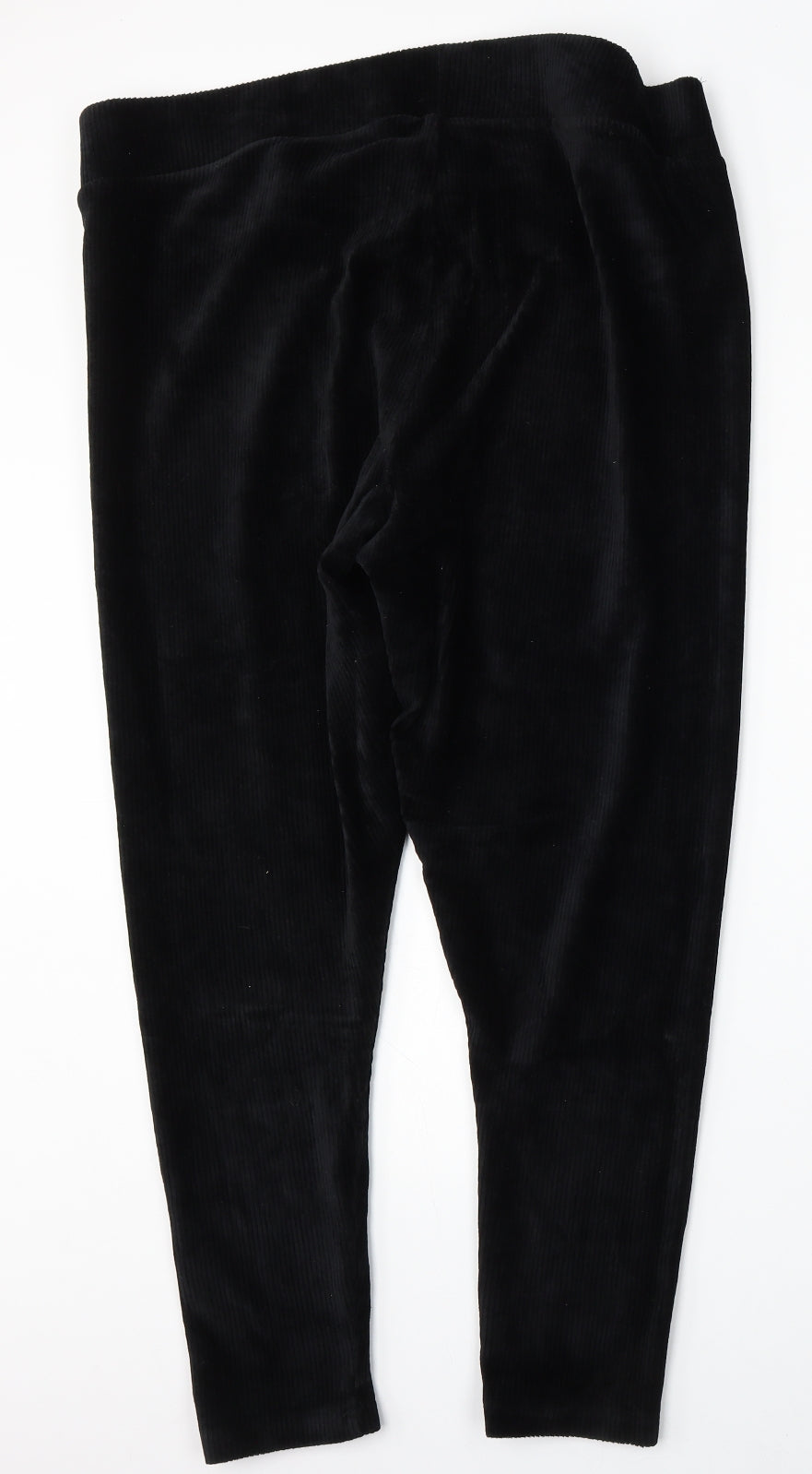 Nutmeg Womens Black  Cotton Trousers  Size 22 L28 in Regular