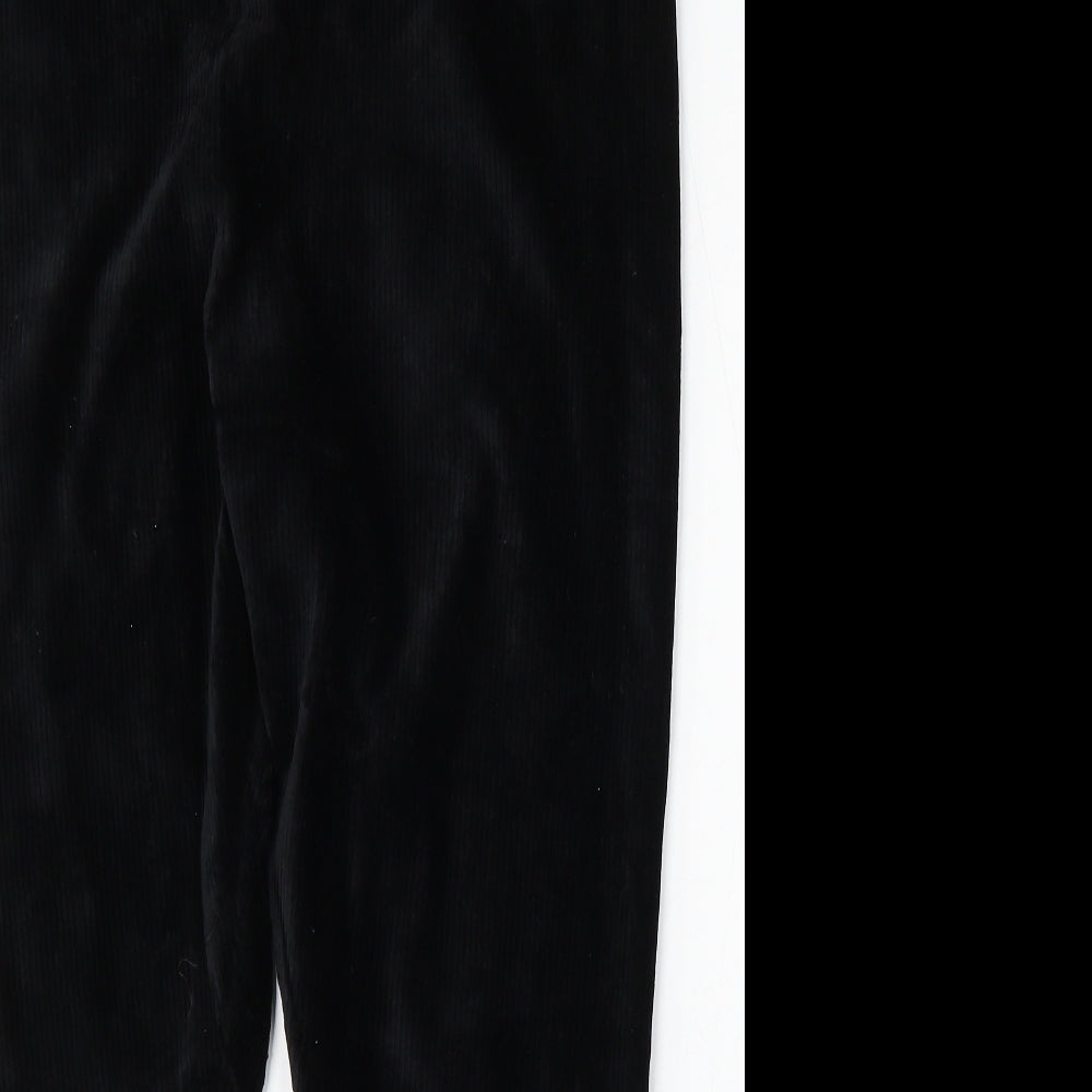 Nutmeg Womens Black  Cotton Trousers  Size 22 L28 in Regular