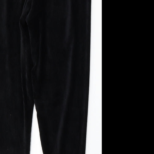 Nutmeg Womens Black  Cotton Trousers  Size 22 L28 in Regular