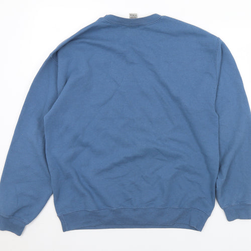 Gildan Mens Blue  Cotton Pullover Sweatshirt Size M   - Soot Animals