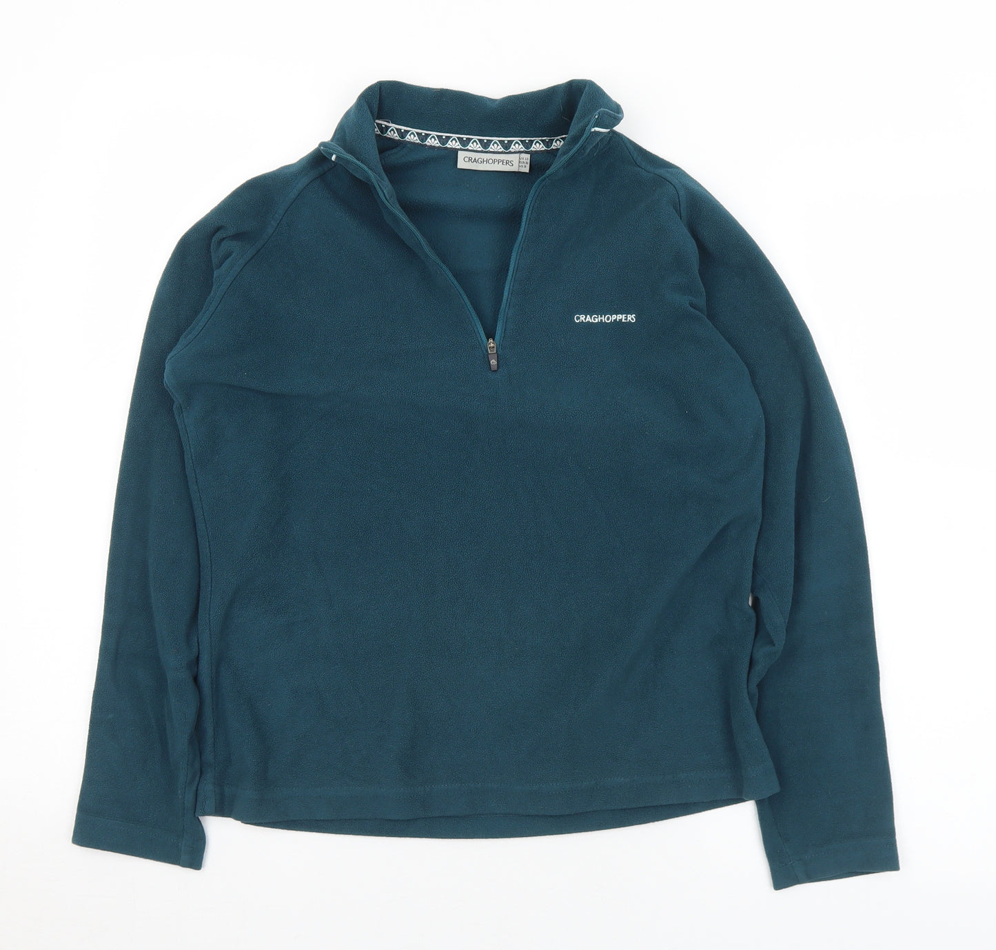 Craghoppers Womens Green Collared  Polyester Pullover Jumper Size 10
