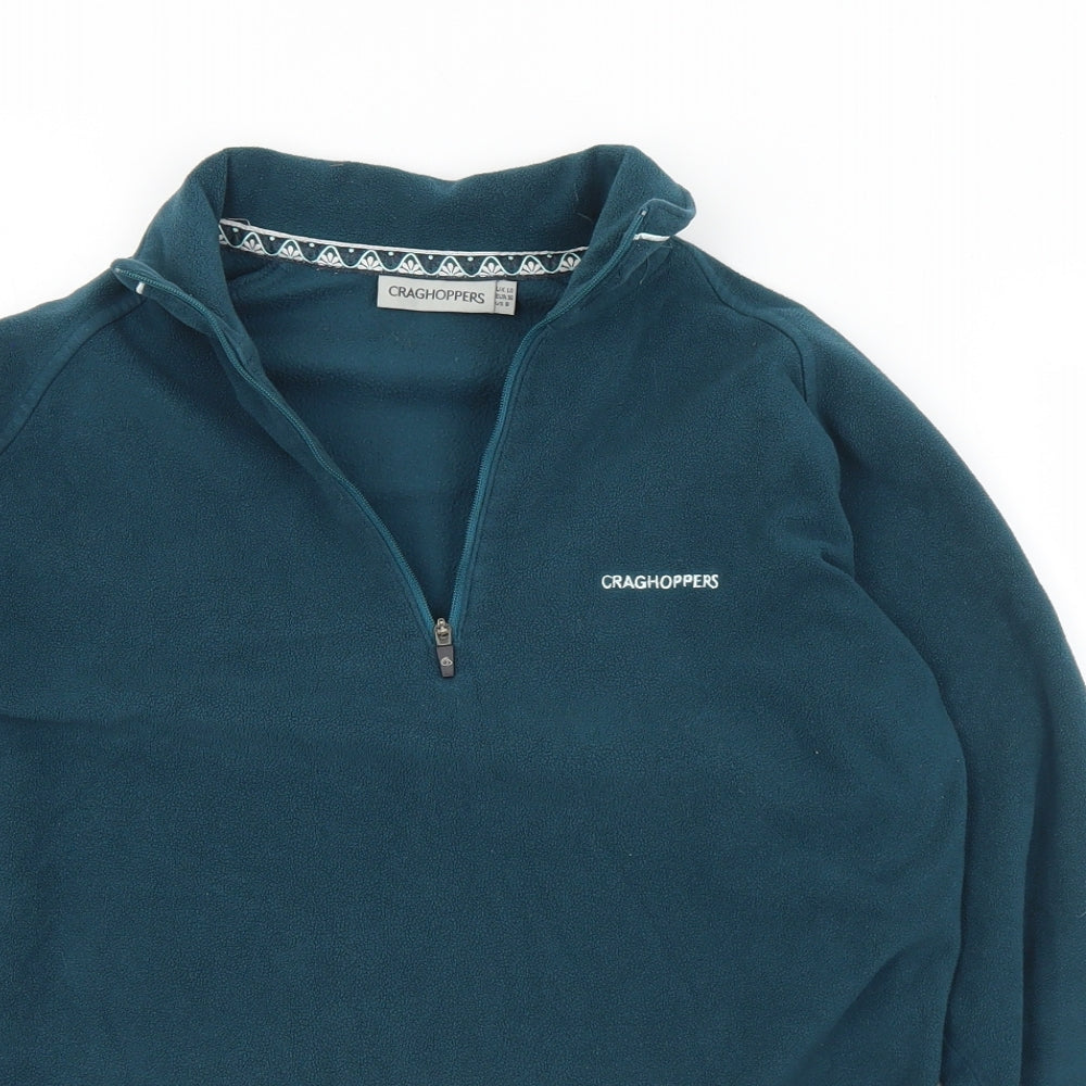 Craghoppers Womens Green Collared  Polyester Pullover Jumper Size 10