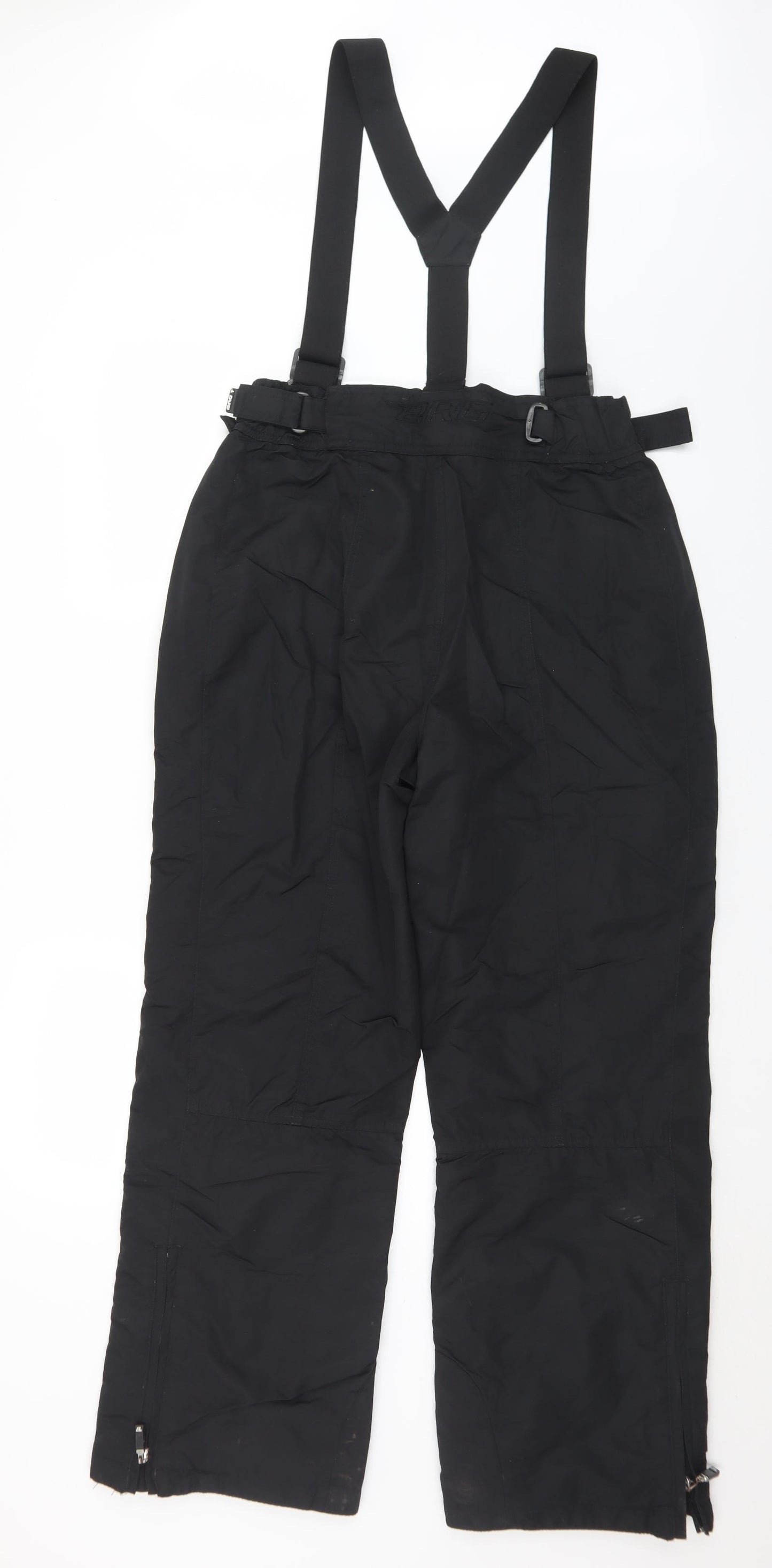 Brugi Womens Black  Polyester Snow Pants Trousers Size 14 L29 in Regular Snap