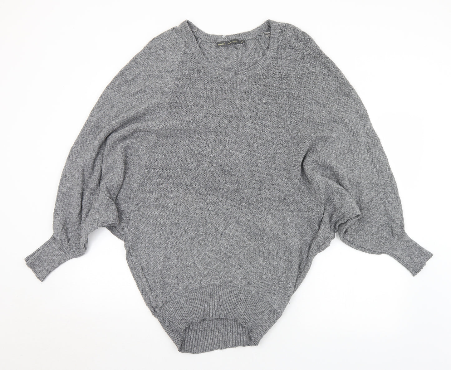NEXT Womens Grey Round Neck  Cotton Pullover Jumper Size XS