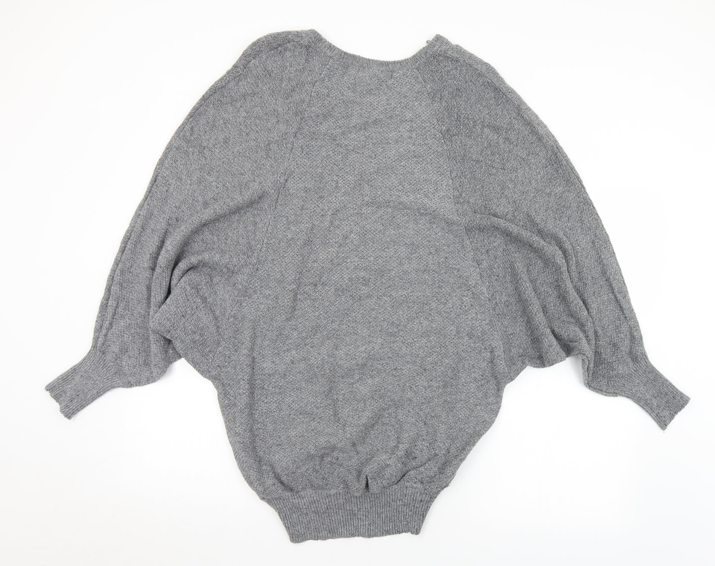 NEXT Womens Grey Round Neck  Cotton Pullover Jumper Size XS