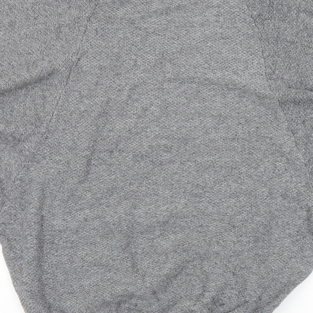 NEXT Womens Grey Round Neck  Cotton Pullover Jumper Size XS