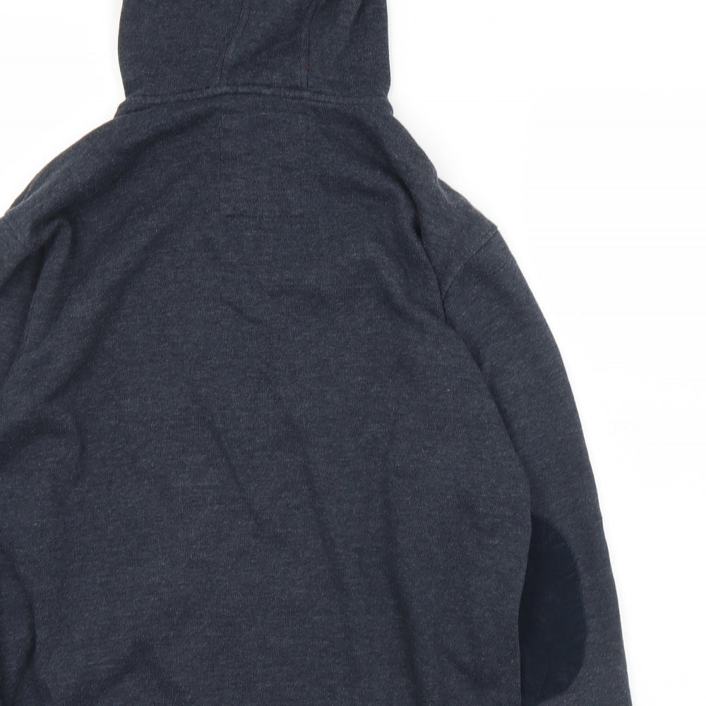 Jasper Conran Mens Black  Cotton Full Zip Hoodie Size L