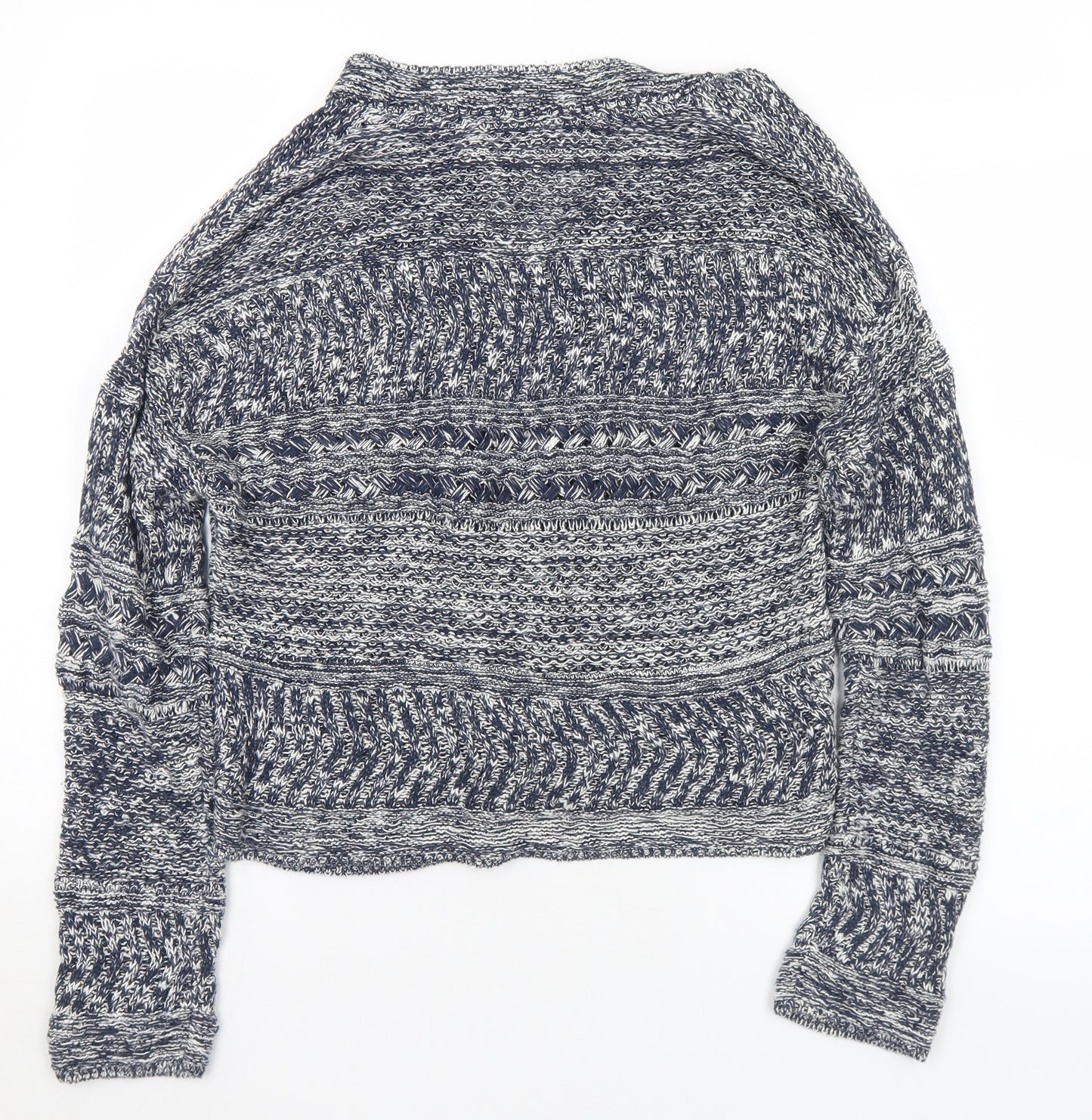 Marks and Spencer Womens Grey Round Neck  Cotton Cardigan Jumper Size M