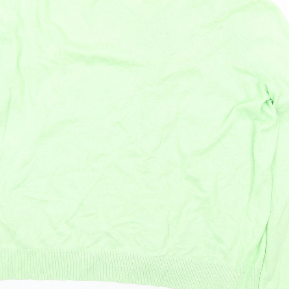TU Womens Green Round Neck  Cotton Cardigan Jumper Size 22