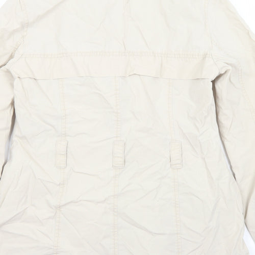 NEXT Womens Ivory   Overcoat Coat Size 10  Button