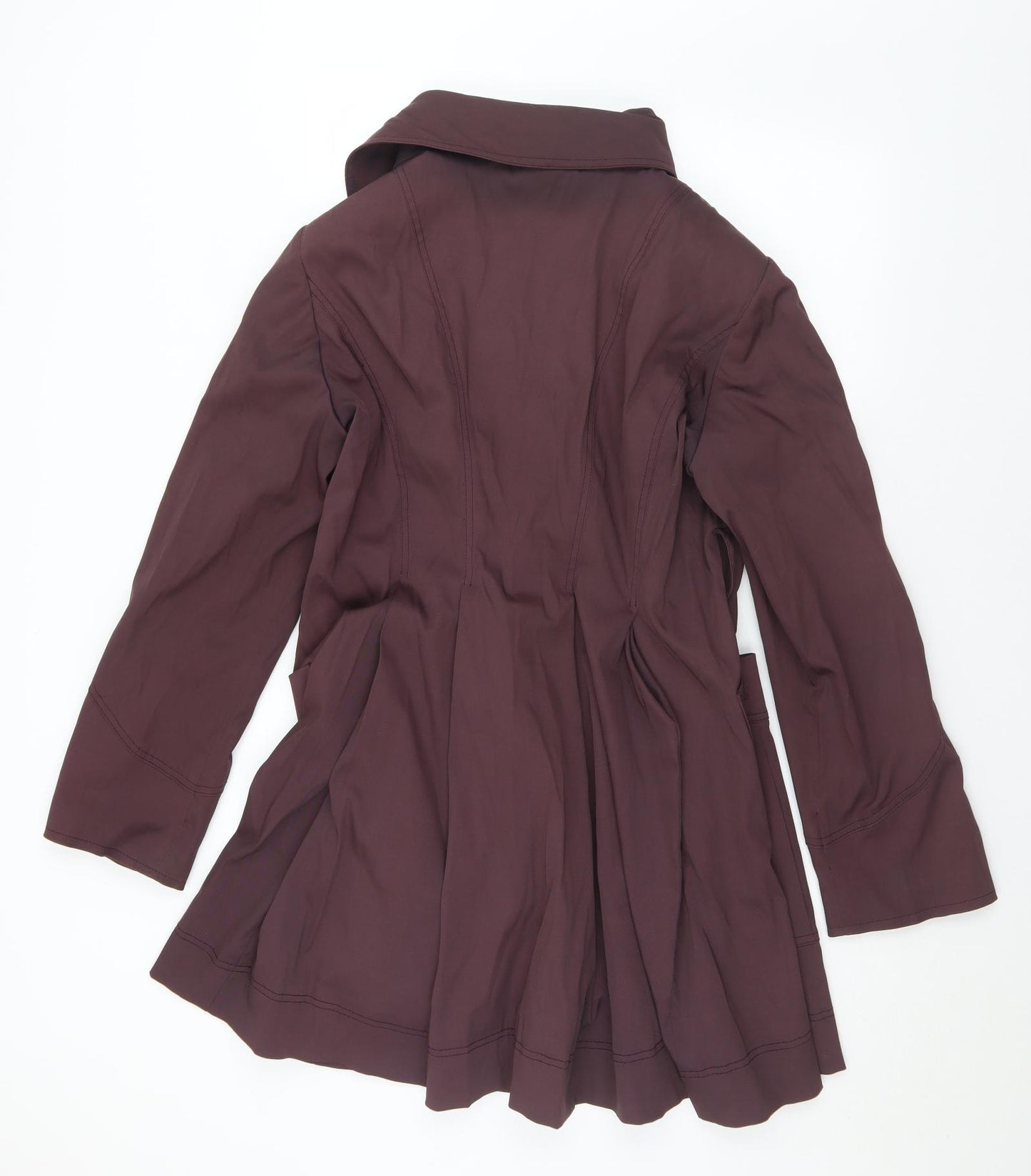 Lucy Womens Brown   Overcoat Coat Size 12  Button