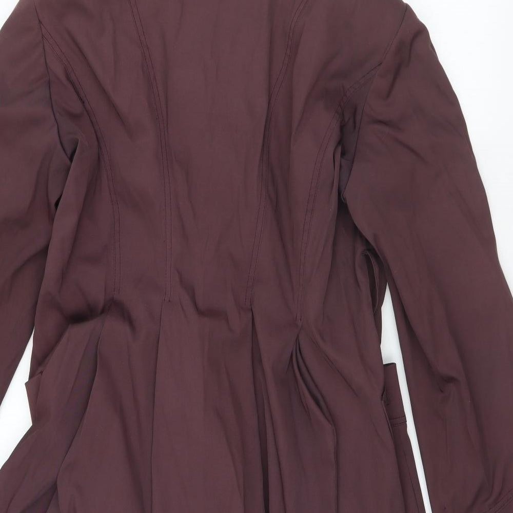 Lucy Womens Brown   Overcoat Coat Size 12  Button