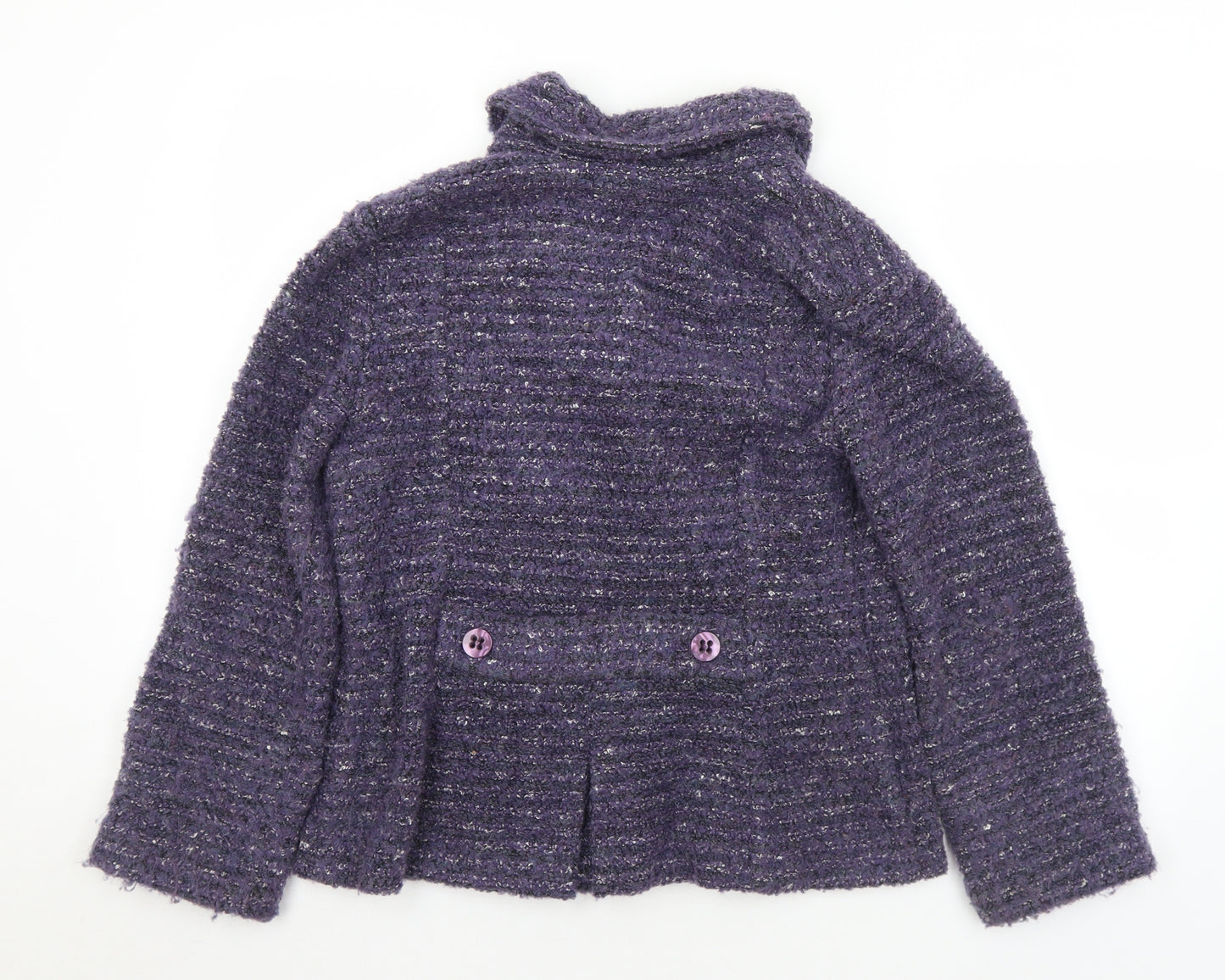 Preworn Womens Purple   Jacket Coatigan Size S  Button