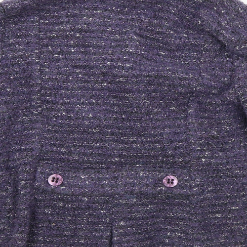Preworn Womens Purple   Jacket Coatigan Size S  Button
